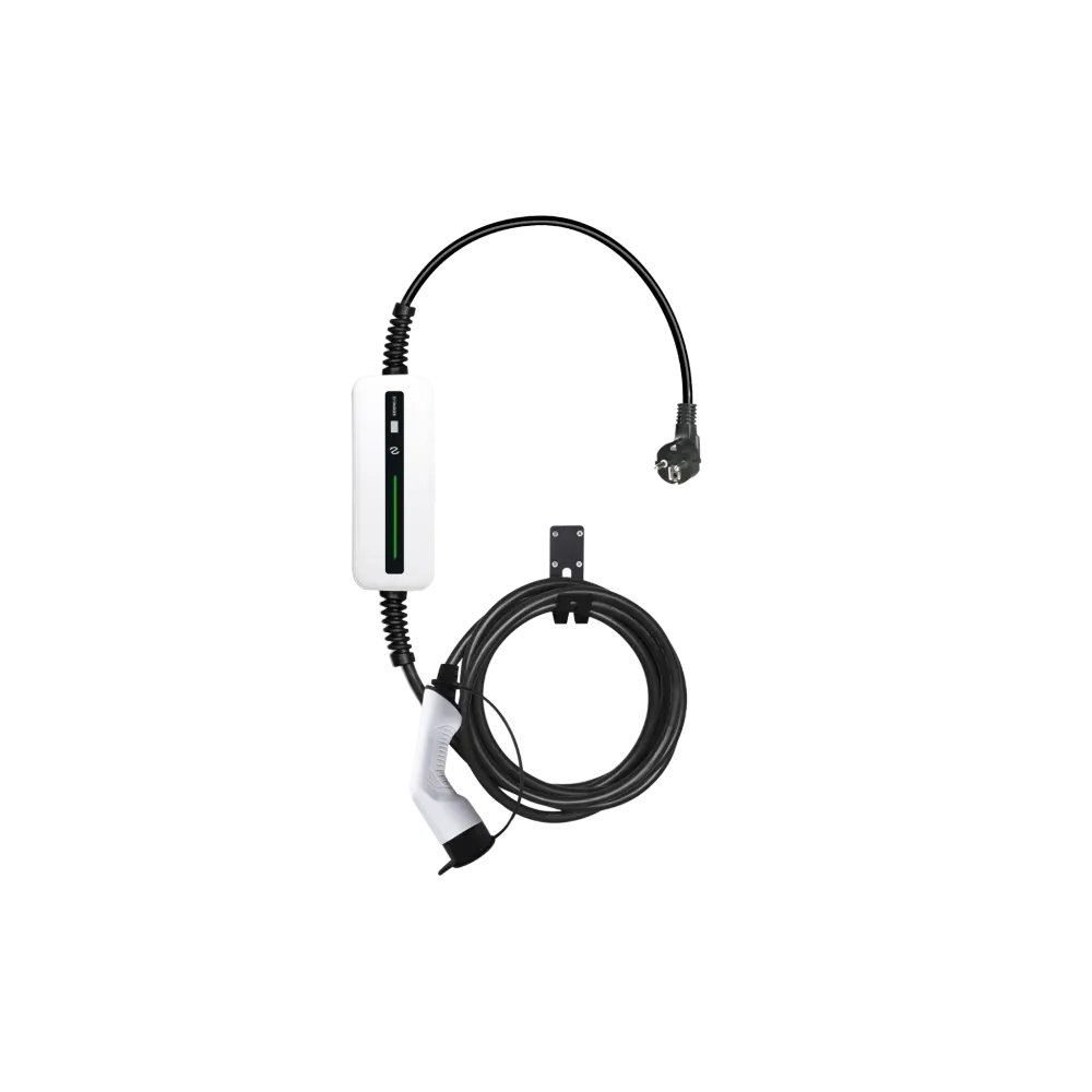 Mobiele Lader Porsche Taycan - Besen Wit met LCD Type 2 naar Schuko