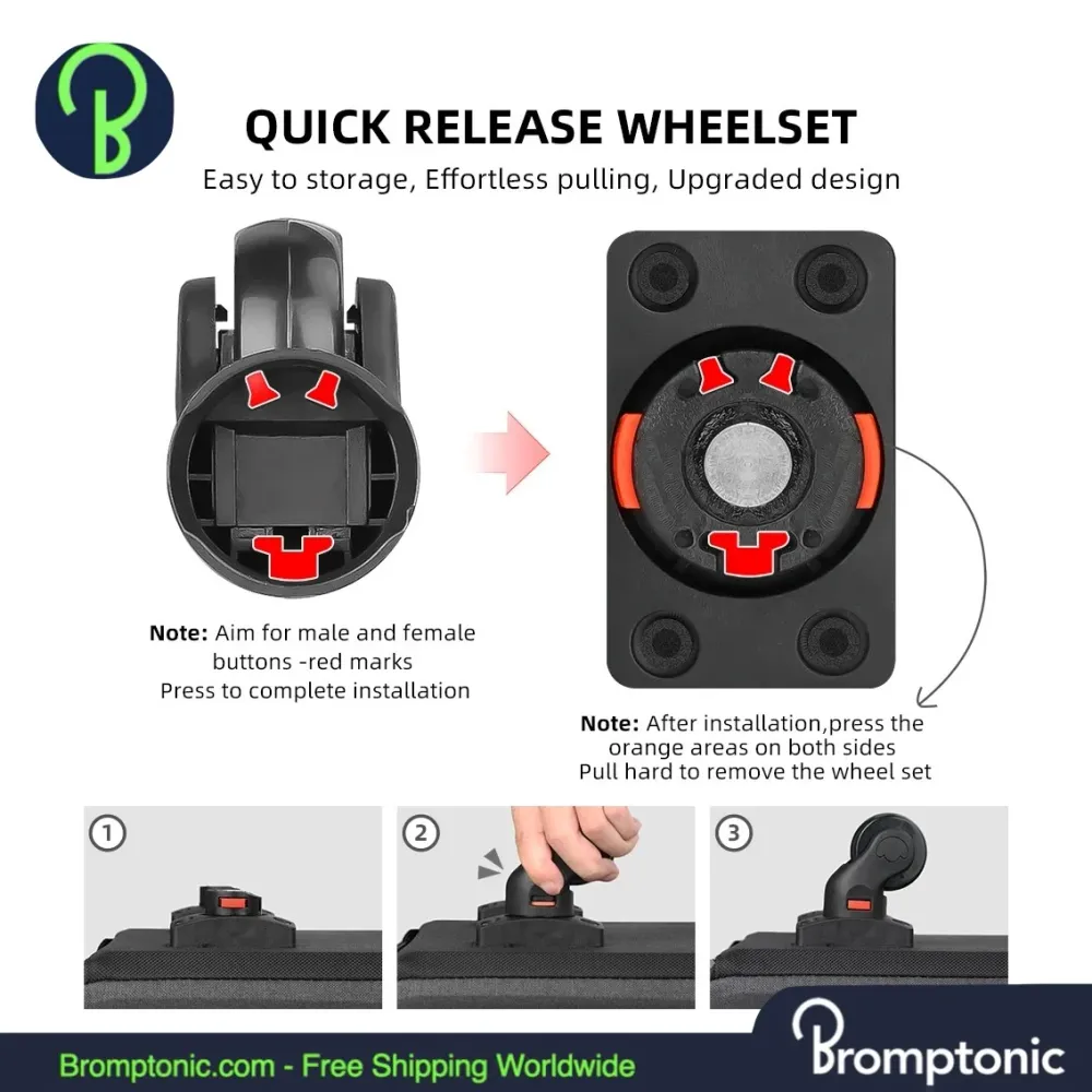 Brompton Opvouwbare Fiets Opbergbox Met Snelspanwiel