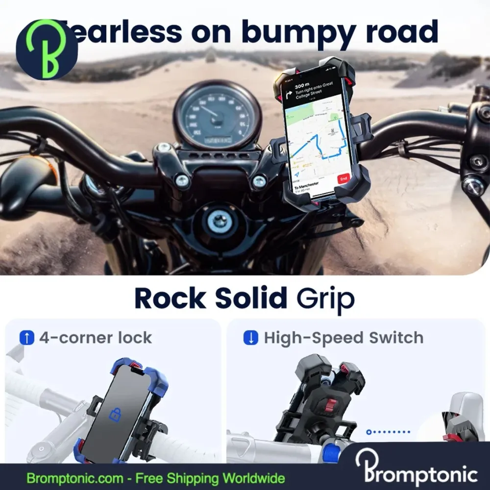 Bromptonic fietstelefoonhouder met 360° voor Brompton fiets