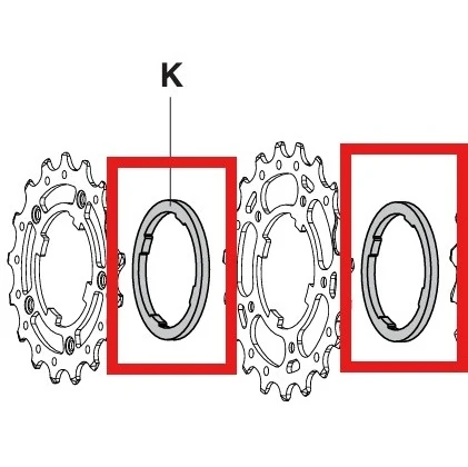 CAMPAGNOLO CENTAUR 10V 2,55mm Cassettesteun (x2)