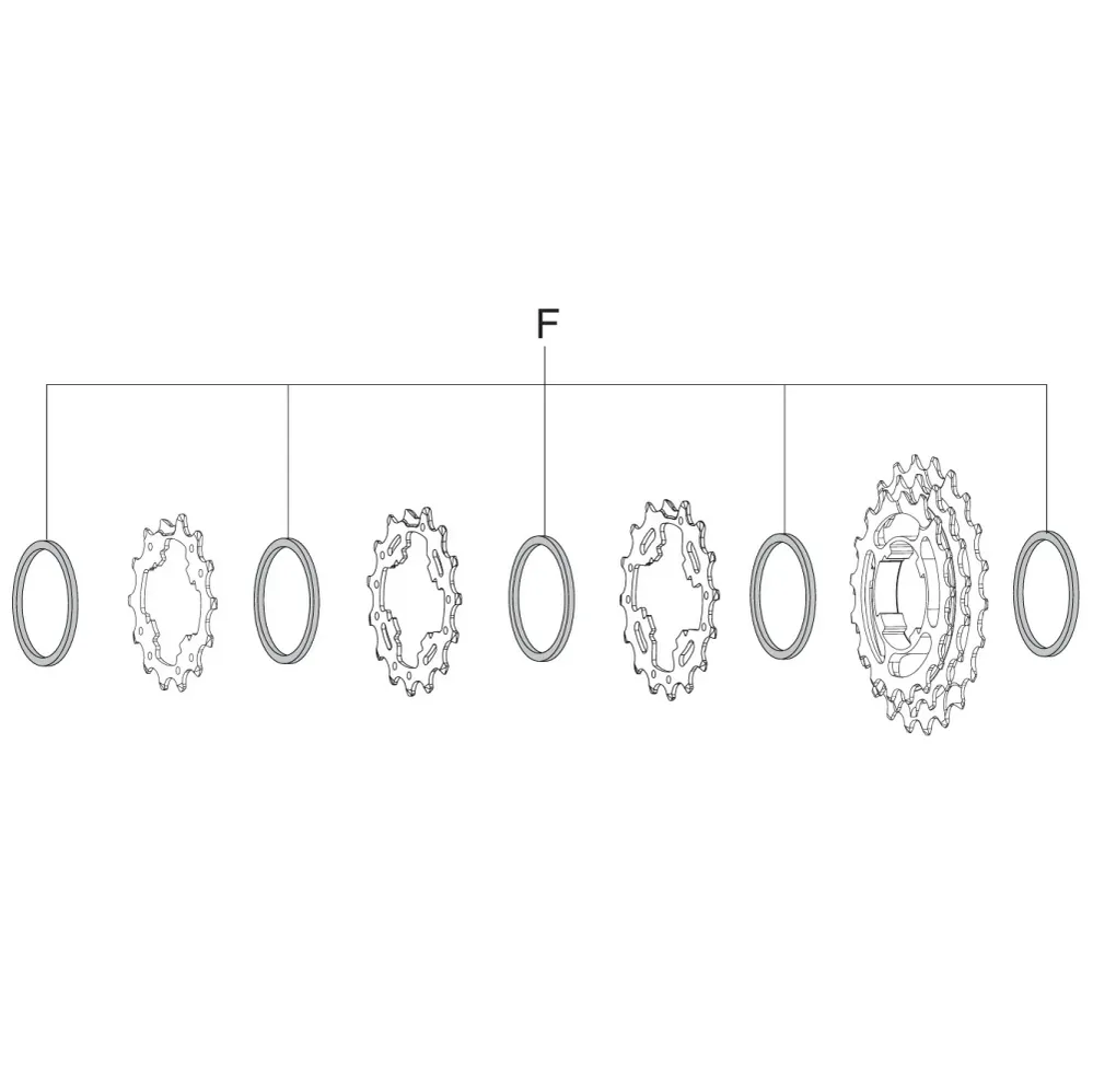 Cassette afstandhouder CAMPAGNOLO 12V 2mm (x5)
