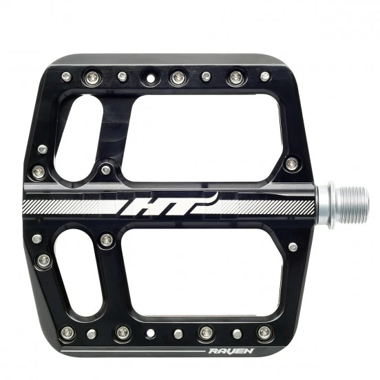 HT COMPONENTS RAVEN ANS 12 platte pedalen Zwart