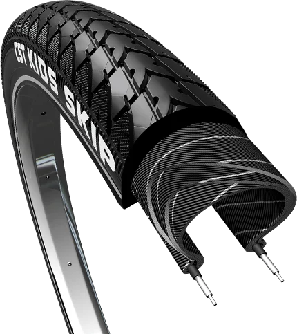 Buitenband CST Skip Kids 20 x 1.75" / 47-406mm - zwart met reflectie