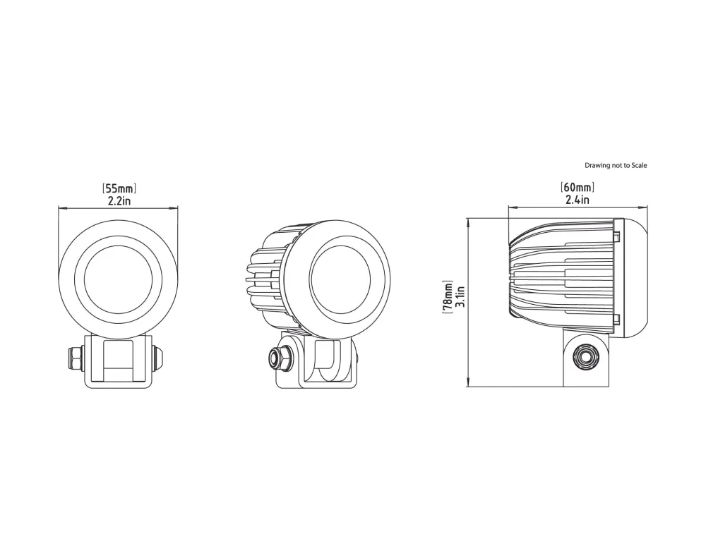 Kit: D2 x2, Amber Lenses, R1300GS Onderste Bevestiging DENALI Electronics