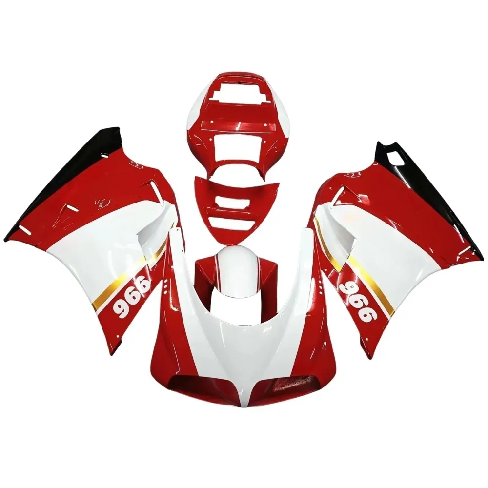 Amotopart Ducati 748/916/996/998 1996-2002 Rood&Wwitte Style1 kuipset