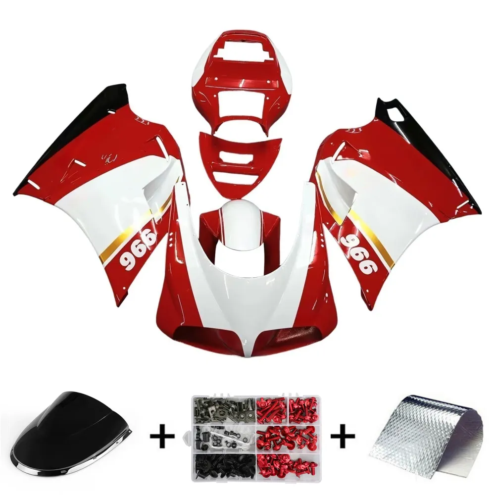 Amotopart Ducati 748/916/996/998 1996-2002 Rood&Wwitte Style1 kuipset