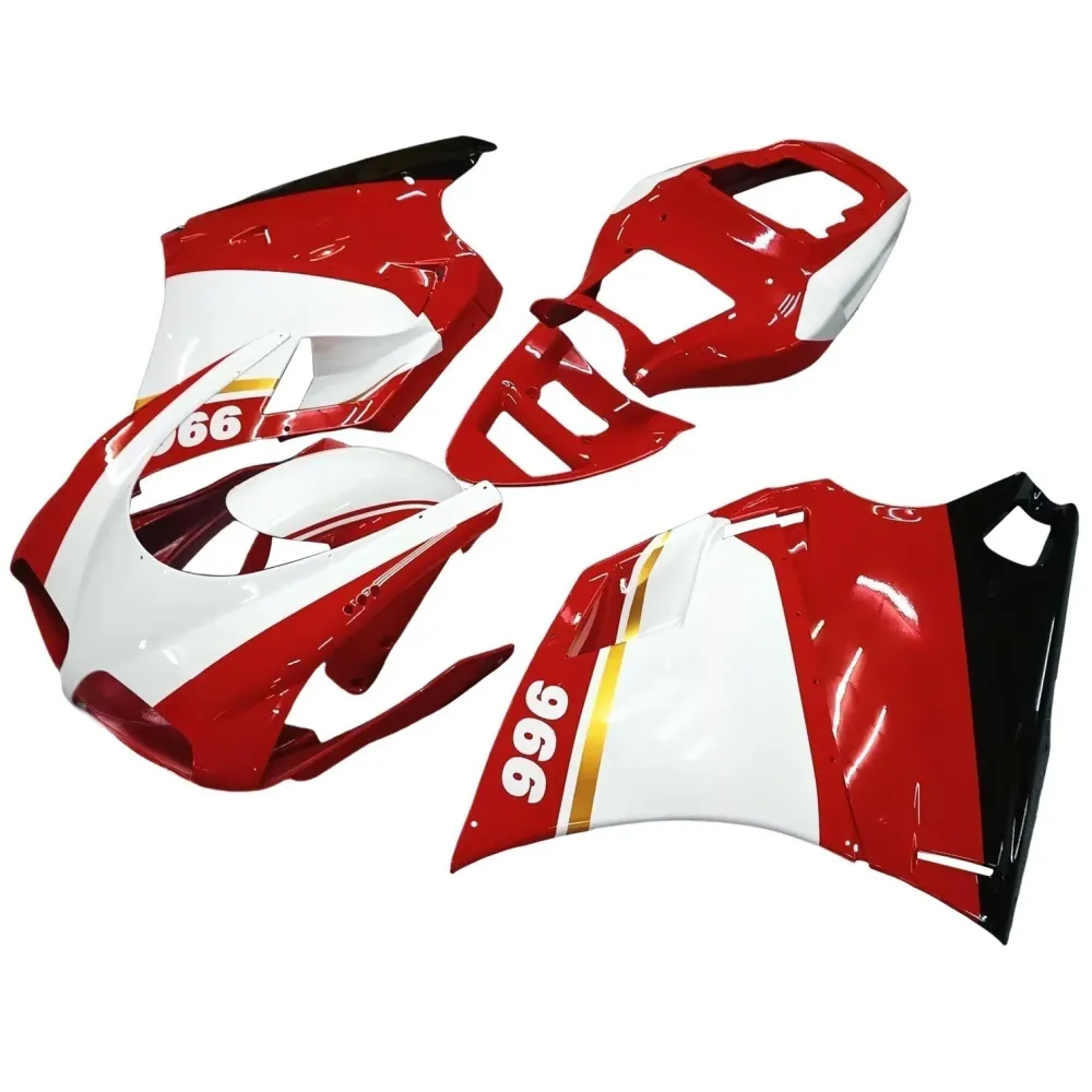 Amotopart Ducati 748/916/996/998 1996-2002 Rood&Wwitte Style1 kuipset