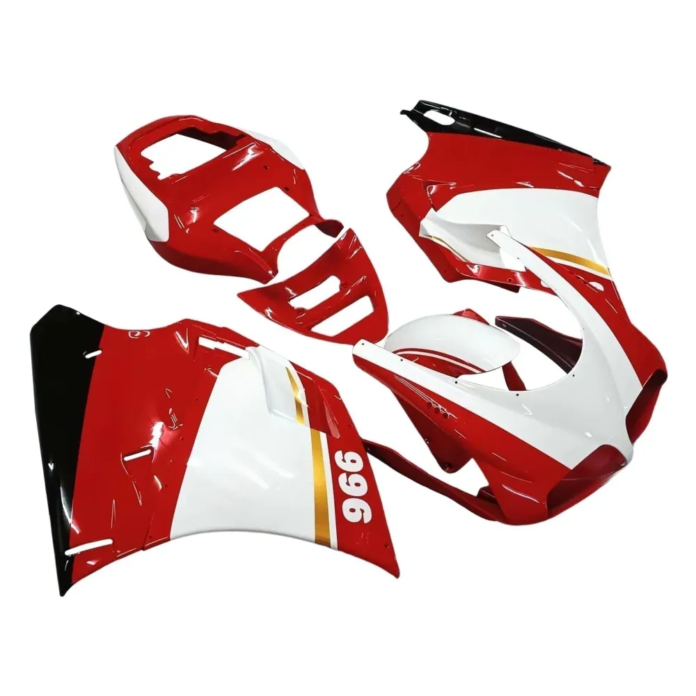 Amotopart Ducati 748/916/996/998 1996-2002 Rood&Wwitte Style1 kuipset