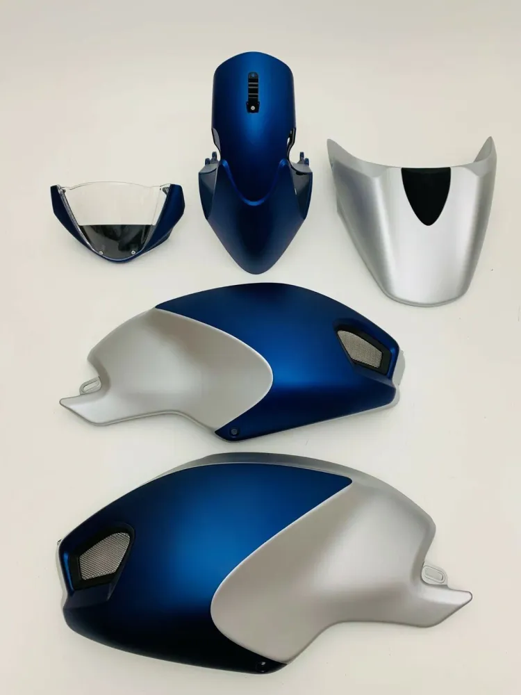 Amotopart Ducati All Years Monster 696/796/1100 S Evo Blue Sliver Fairing Kit