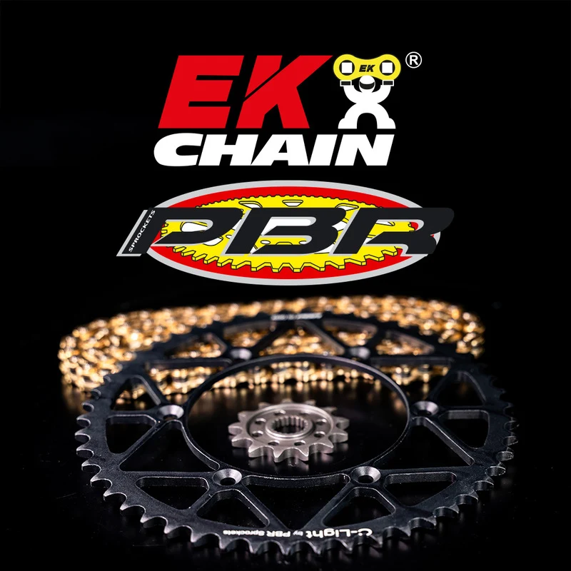 EK/PBR Kettingkit 520MRD7 16/50 - ultralicht hard geanodiseerd achtertandwiel EK CHAIN