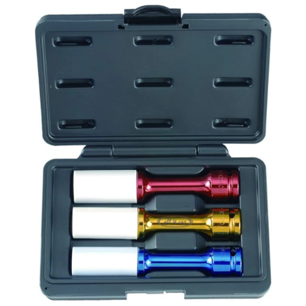 3pc 1/2"DR. Wheel nut deep impact socket Force