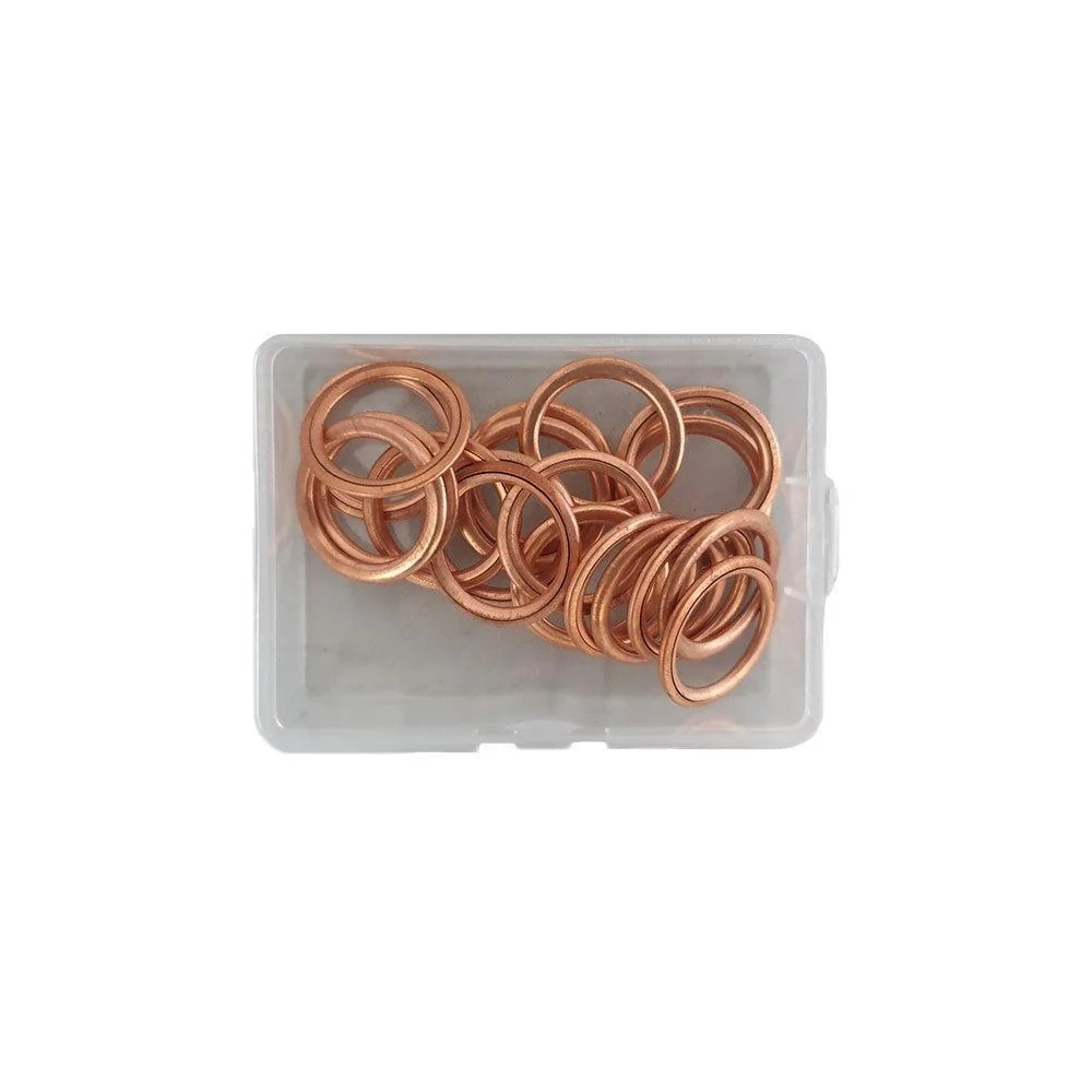 Assortiment gevulde koperen carterplugringen 12mm 20st Force