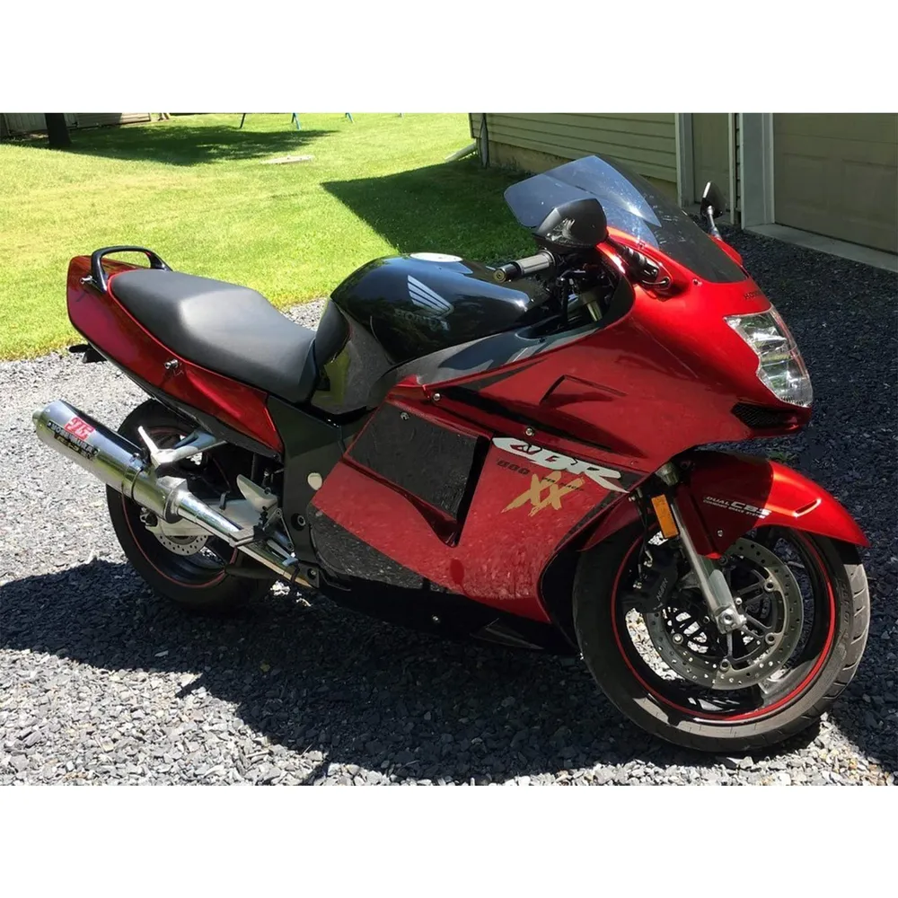Amotopart 1996-2007 Honda CBR1100XX SuperBlackBird Kuip Glanzend Rood&Bgebrek aan kit