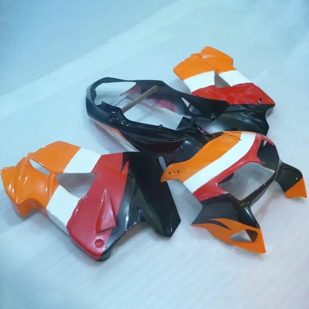 Amotopart 1998-2001 Honda VFR800 Fairing Red & Orange Repjol Kit
