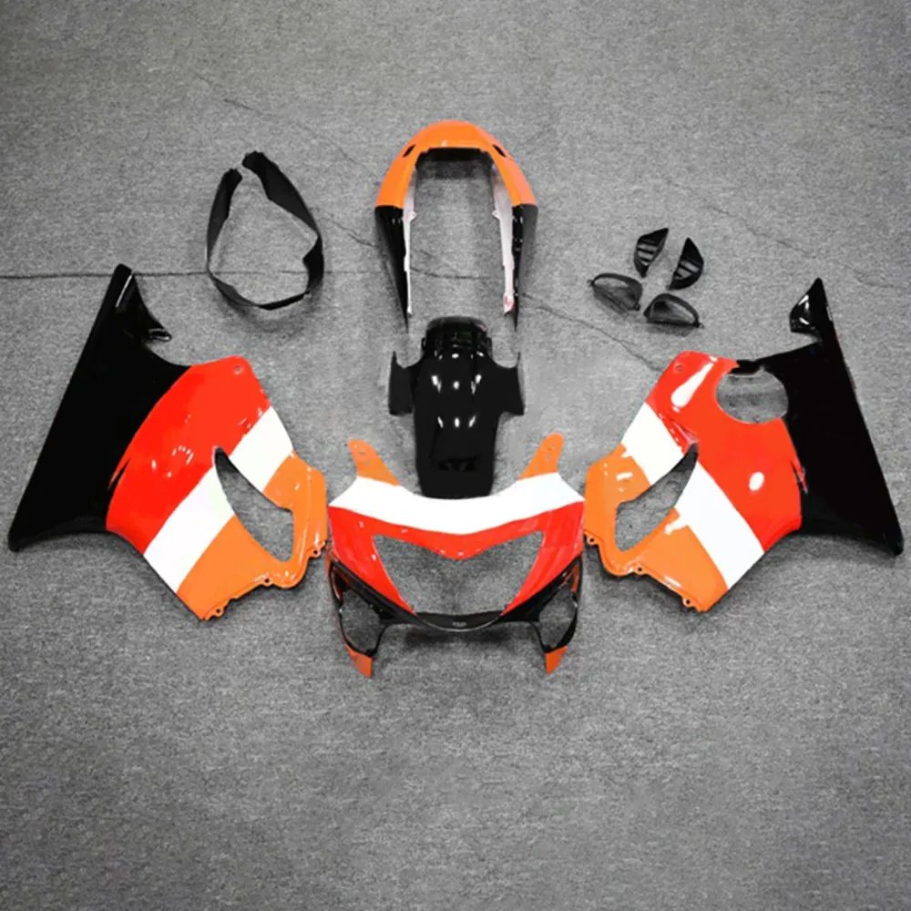 Amotopart 1999-2000 CBR600 F4 Honda Red & Orange Repjol Fairing Kit