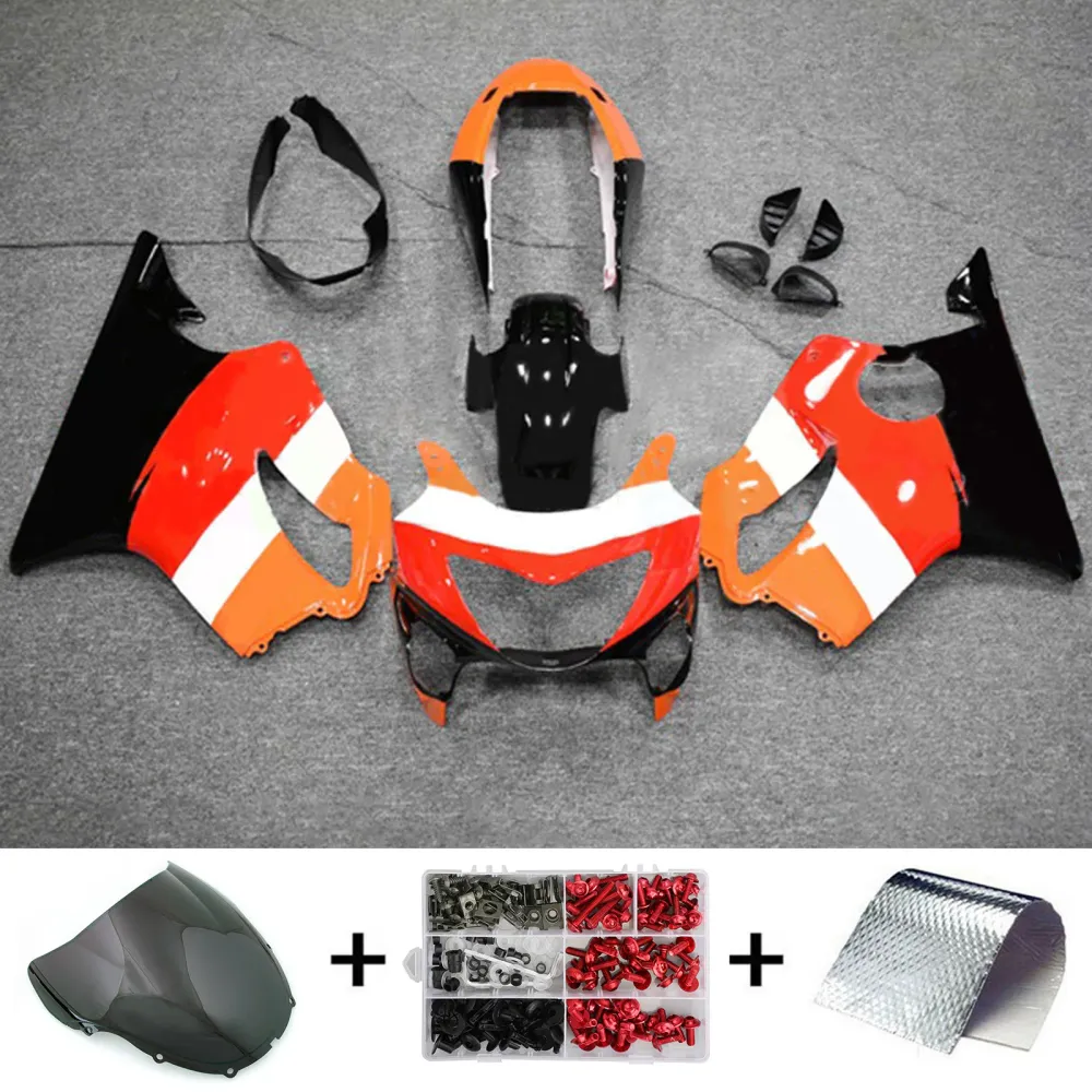 Amotopart 1999-2000 CBR600 F4 Honda Red & Orange Repjol Fairing Kit