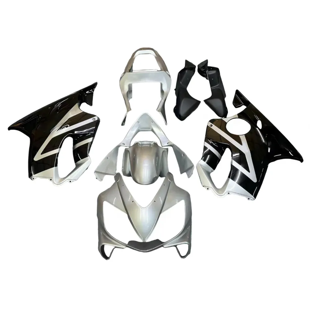 Amotopart 2001-2003 Honda CBR600 F4I Silver & Black Fairing Kit