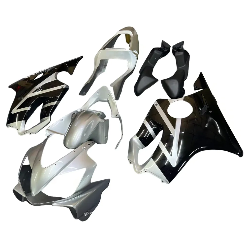 Amotopart 2001-2003 Honda CBR600 F4I Silver & Black Fairing Kit