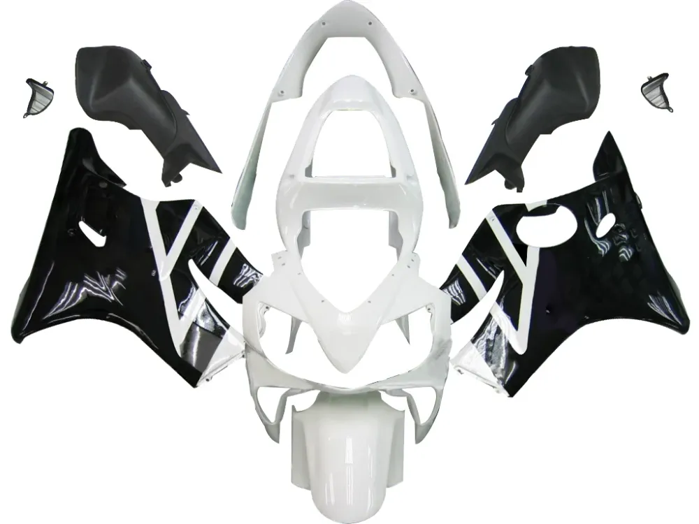 Amotopart 2001-2003 Honda CBR600F4i Fairing White & Black Kit