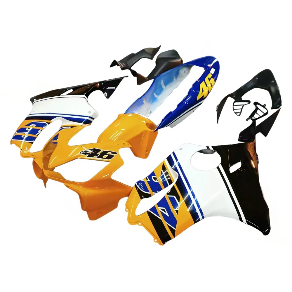 Amotopart 2004-2007 Honda CBR600 F4I Blue & Yellow met logo style3 kuispakket