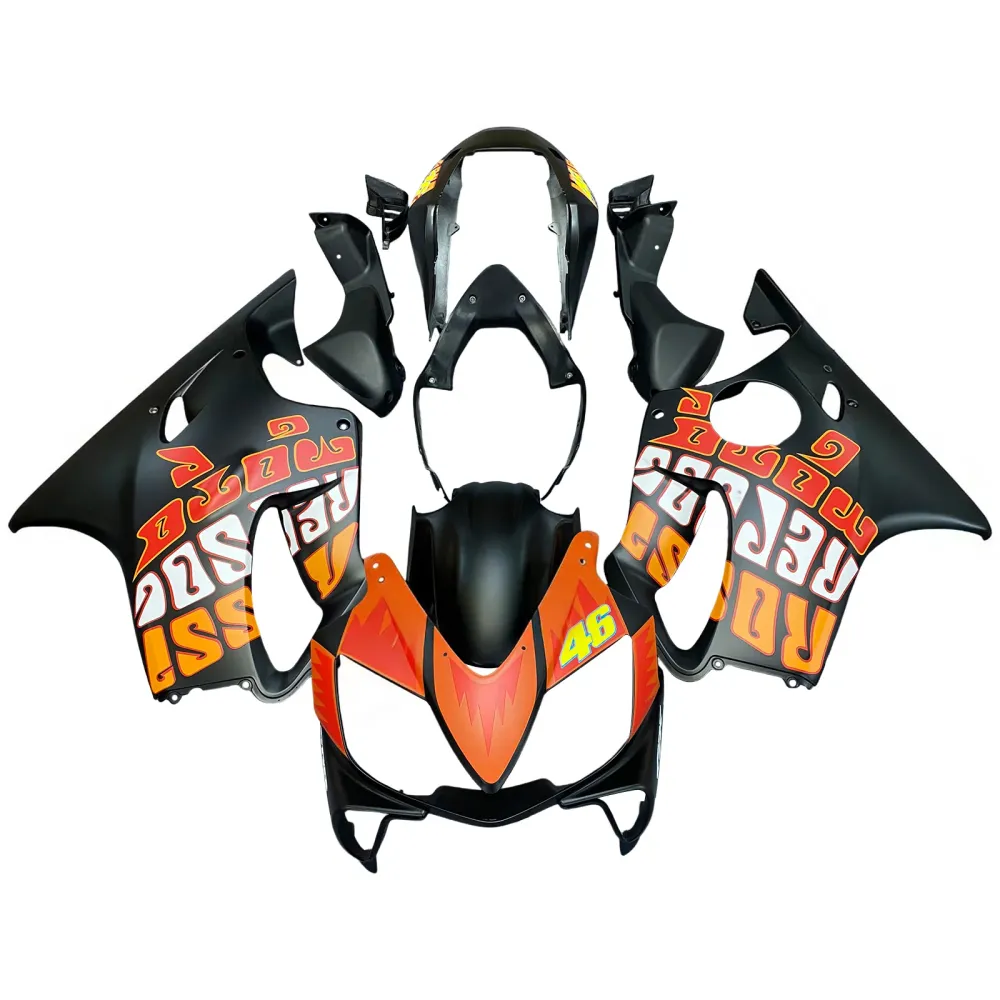 Amotopart 2004-2007 Honda CBR600 F4I Orange & Red Fairing Kit