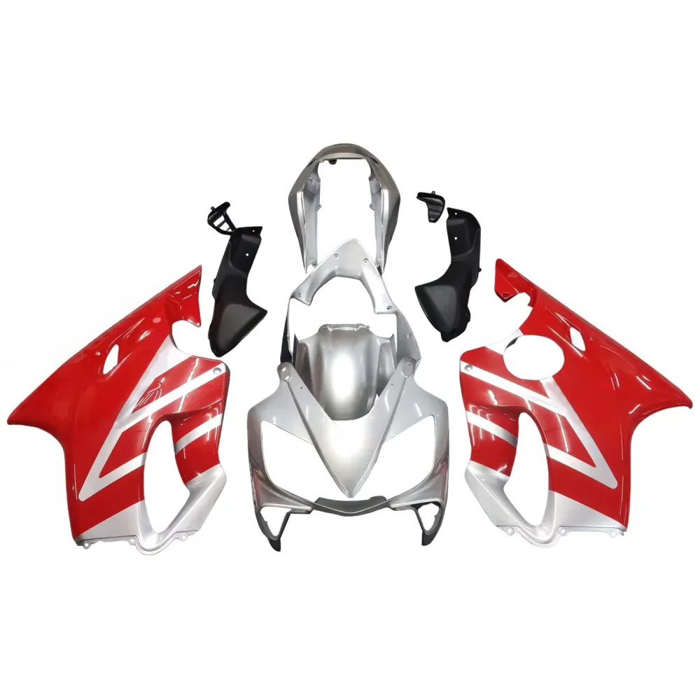 Amotopart 2004-2007 Honda CBR600 F4I Red & Silver Fairing Kit
