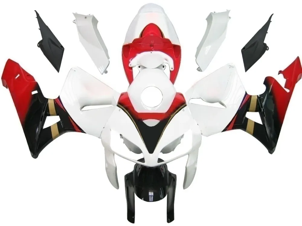 Amotopart 2005-2006 Honda CBR600RR Fairing White & Red Kit