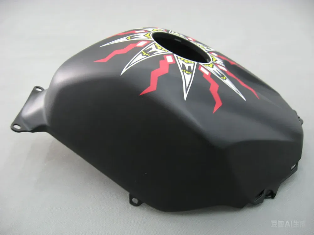 Amotopart 2005-2006 Honda CBR600RR MATTE ZWART met rode logo's kuipkit