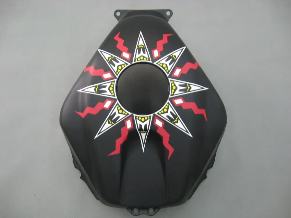 Amotopart 2005-2006 Honda CBR600RR MATTE ZWART met rode logo's kuipkit