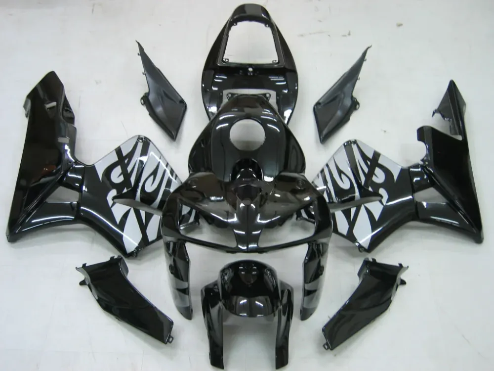 AMOTOPART 2005-2006 HONDA CBR600RR ZWART & WIT STYL3 KUNSTEN KIT