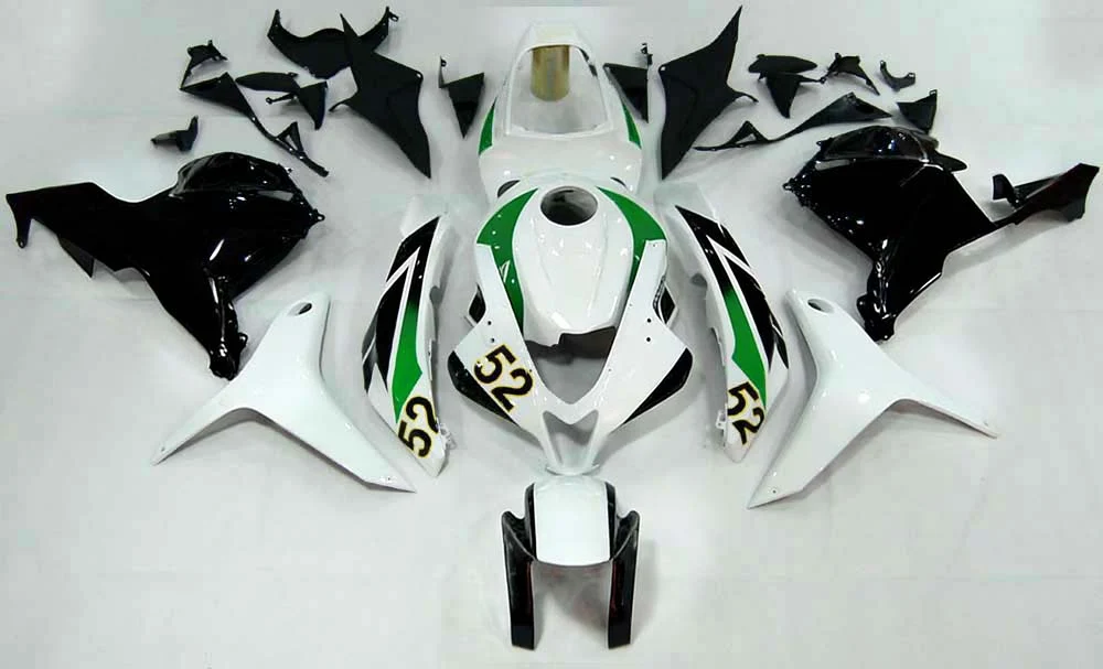 Amotopart 2009-2012 Honda CBR600RR Green & White Style2 Fairing Kit
