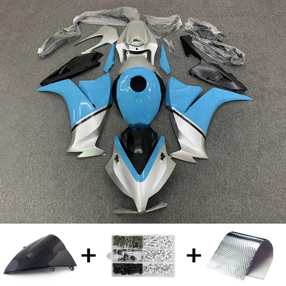 Amotopart 2012-2016 CBR1000RR Honda Blue & Silver Fairing Kit