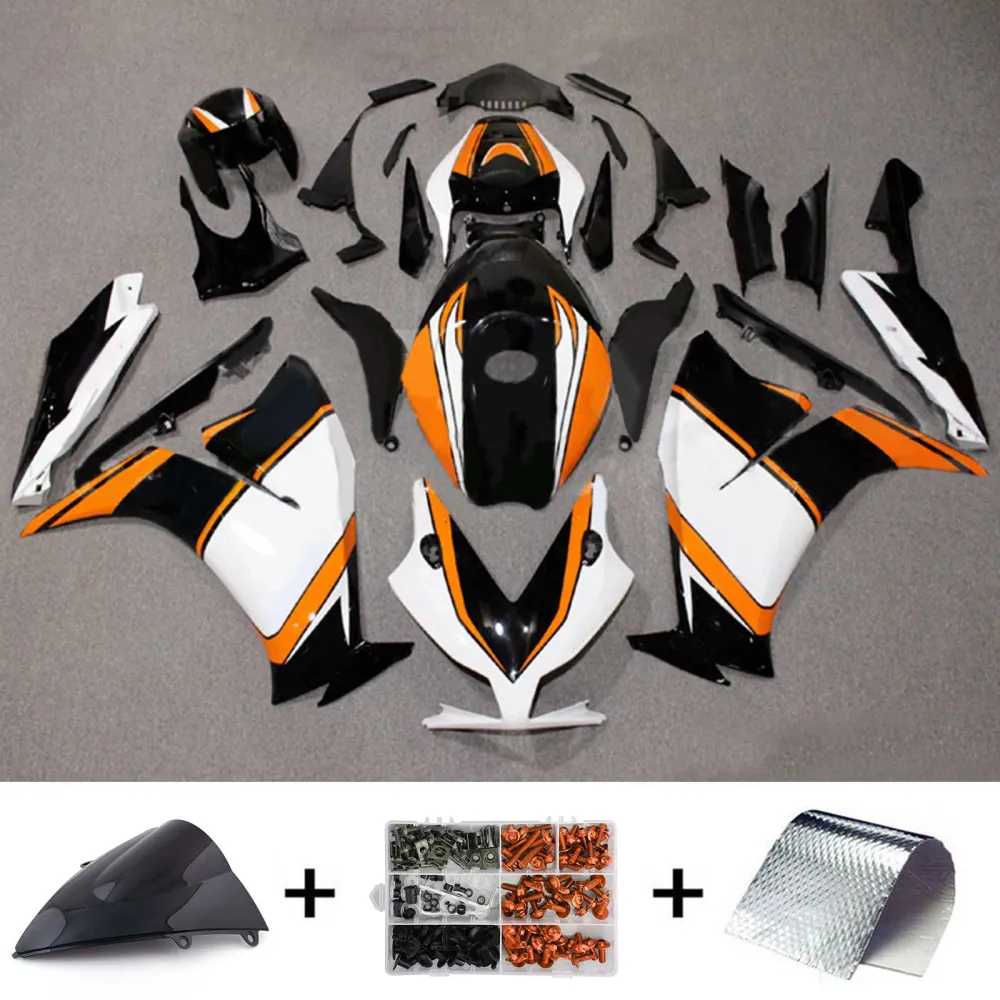 Amotopart 2012-2016 CBR1000RR Honda Orange & White Fairing Kit
