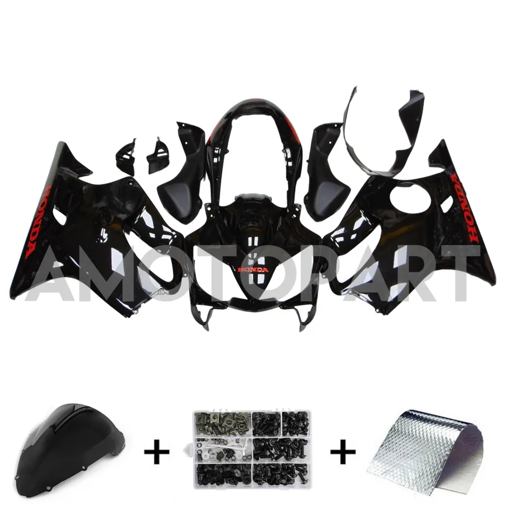 Amotopart Honda CBR600 F4I 2004-2007 Black Fairing Kit