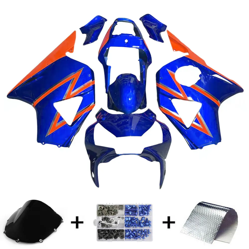 Amotopart Honda CBR954 2002-2003 Blue & Orange Fairing Kit