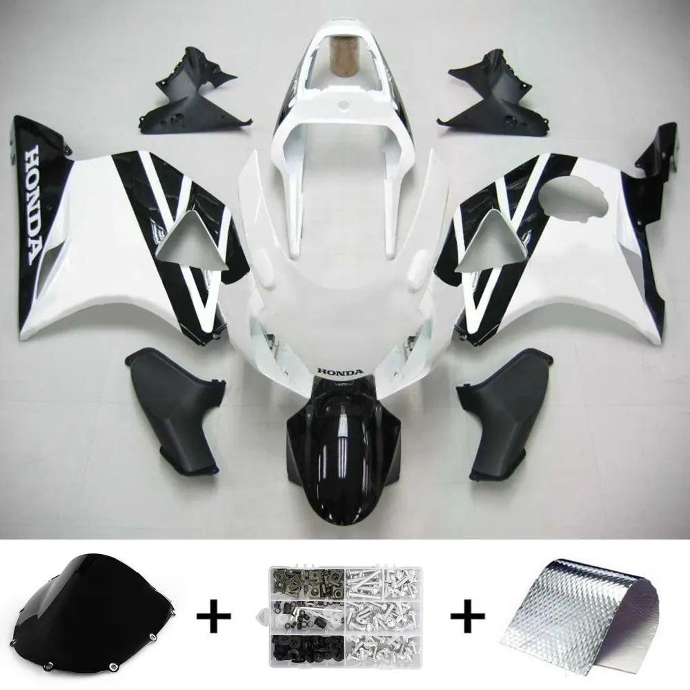 Amotopart Honda CBR954 2002-2003 Zwart&Wwitte kuipset