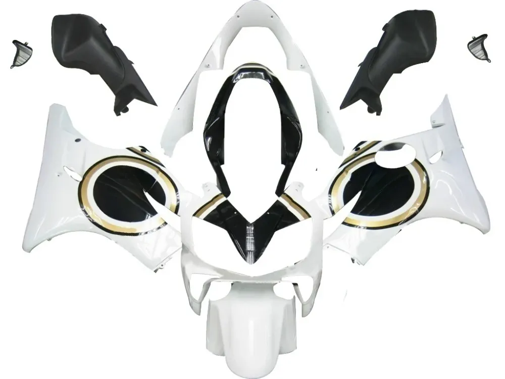 Amotopart kuip voor Honda CBR600F4i 2003-2010, zwart&Bblauwe vlammenset