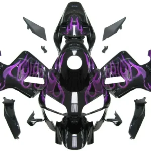 Amotopart kuip voor Honda CBR600RR 2003-2004, zwart&PPaarse Vlammenset
