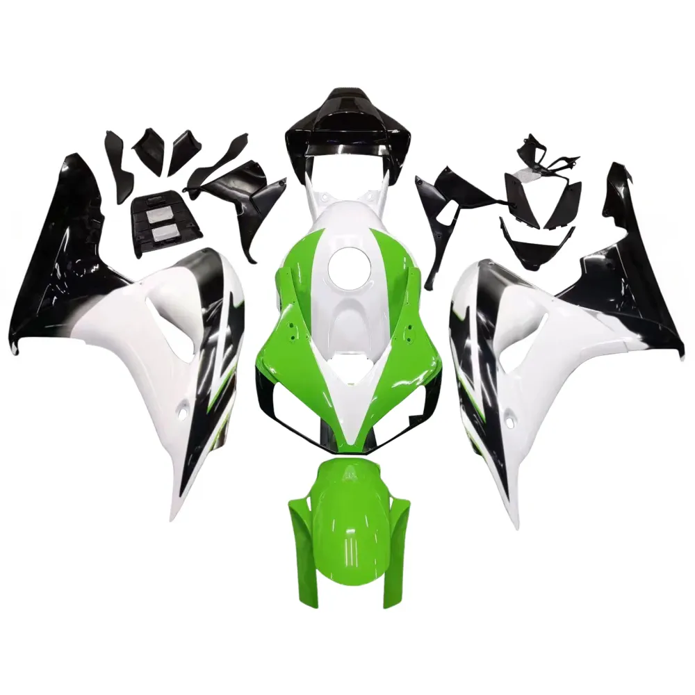Amotopart Stroomlijnkappen CBR1000RR 2006-2007 Kuip Wit Groen Zwart Honda CBR Racing Kuipset