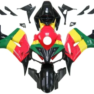Amotopart Stroomlijnkappen Honda 1000RR 2006-2007 Kuip Rood Geel Groen CBR Racing Kuipset