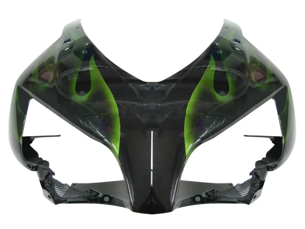 Amotopart Stroomlijnkappen Honda CBR1000RR 2004-2005 Kuip Flame Racing Zwart & Groen Kuipset