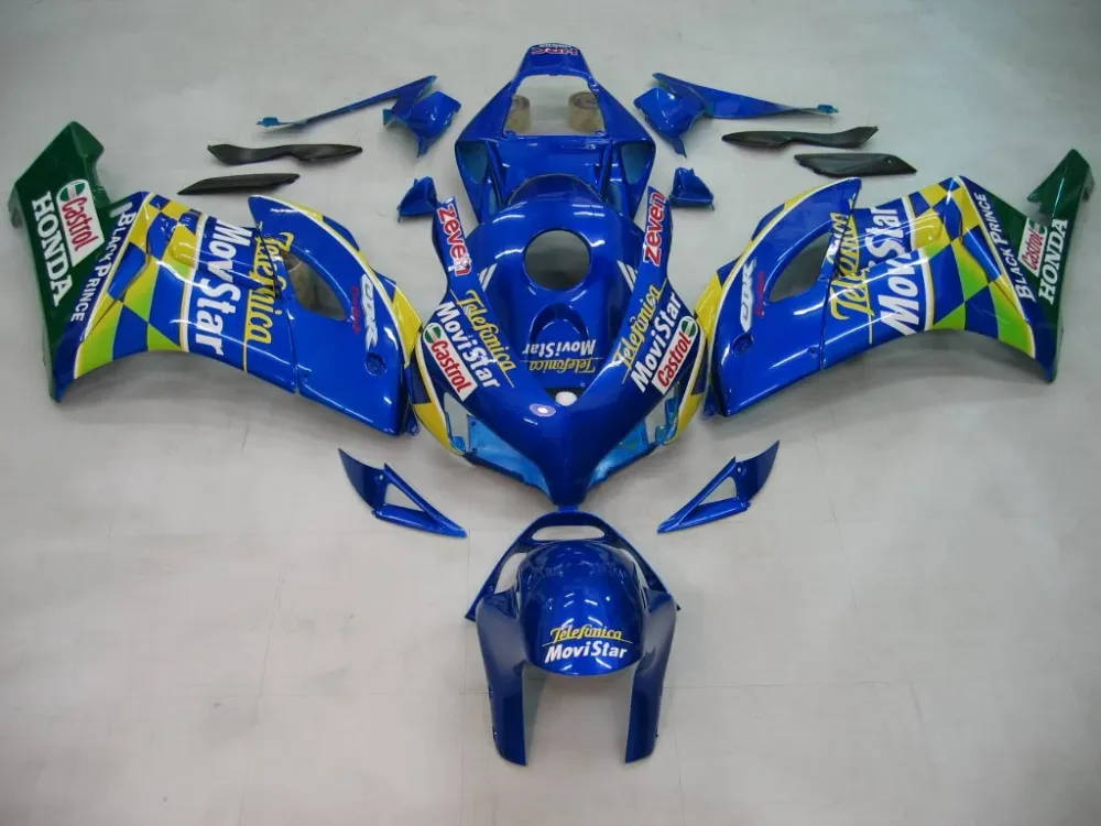 Amotopart Stroomlijnkappen Honda CBR1000RR 2004-2005 Kuip Movistar Racing Blue Checker Kuipset