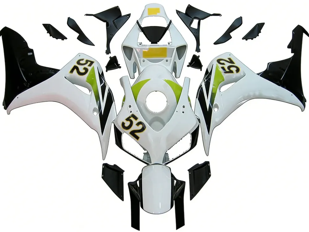 Amotopart stroomlijnkappen Honda CBR1000RR 2006-2007 kuip wit nr. 52 Hannspree Racing kuipset