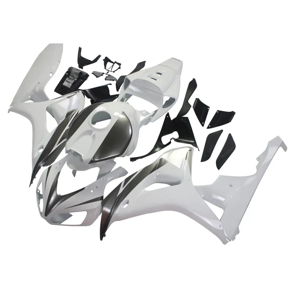 Amotopart Stroomlijnkappen Honda CBR1000RR 2006-2007 Kuip Wit & Zilver CBR Racing Kuipset