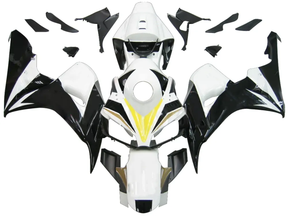 Amotopart Stroomlijnkappen Honda CBR1000RR 2006-2007 Kuip Wit & Zwart Playboy Racing Kuipset