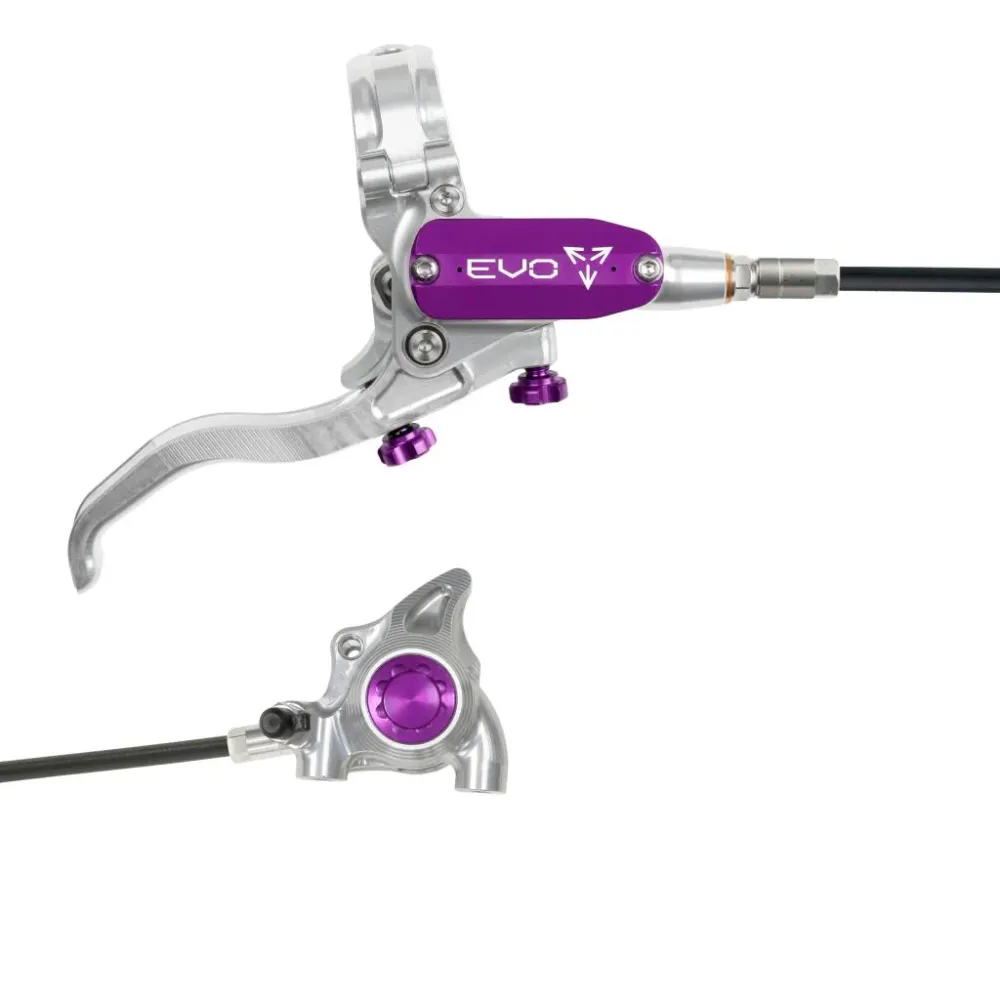HOPE TECH 4 EVO X2 FM Achterrem Zilver/Paars