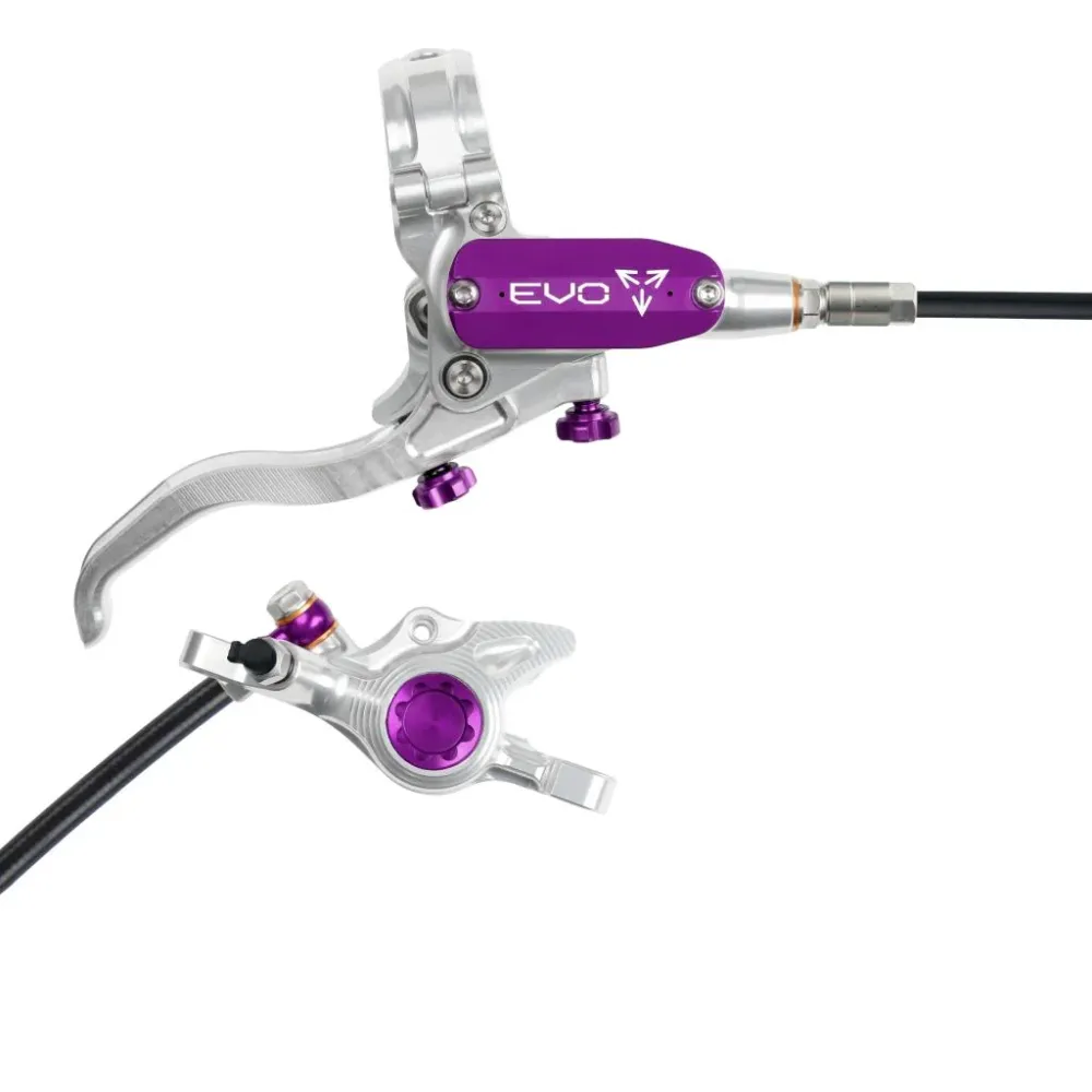 HOPE TECH 4 EVO X2 PM Achterrem Zilver/Paars