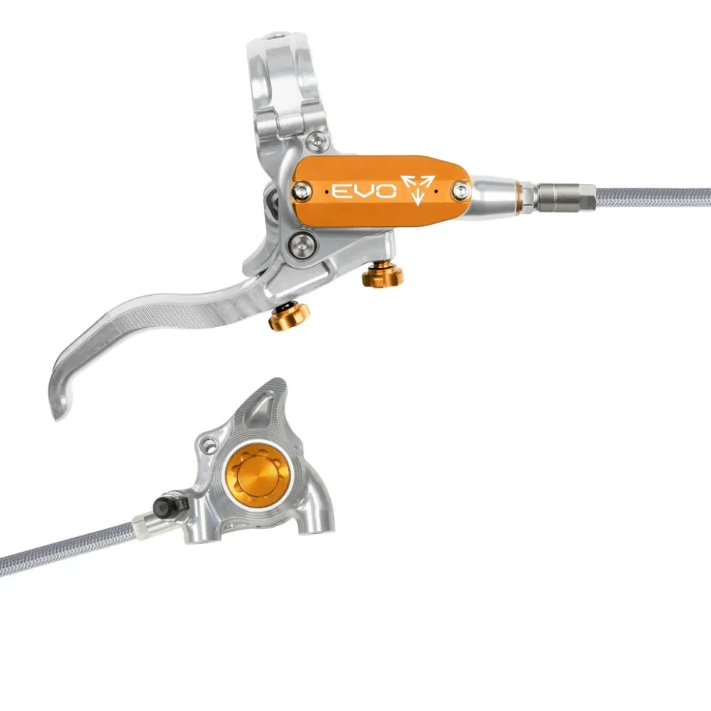 HOPE TECH 4 EVO X2 FM Aviation Achterrem Zilver/Oranje