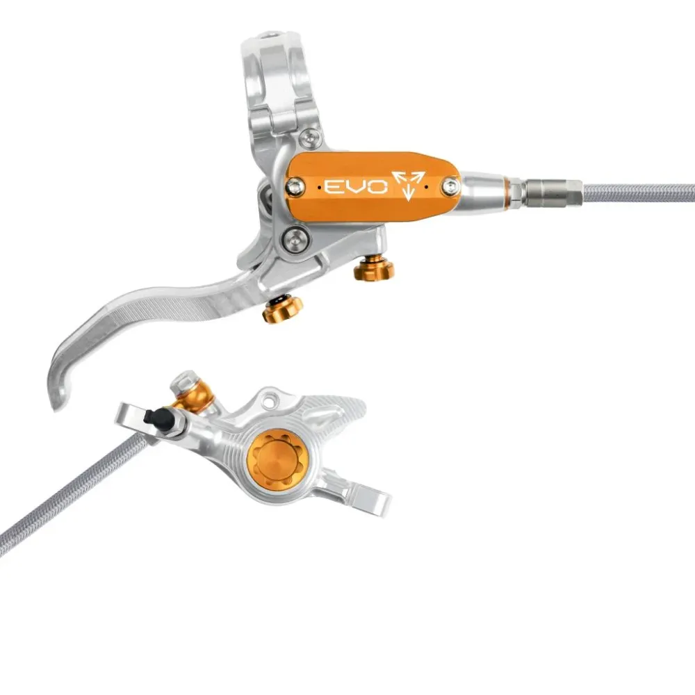 HOPE TECH 4 EVO X2 PM Aviation Achterrem Zilver/Oranje