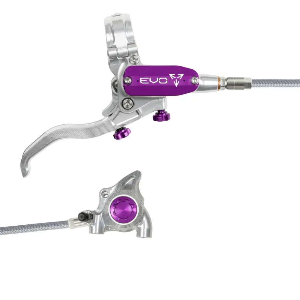 HOPE TECH 4 EVO X2 FM Aviation Achterrem Zilver/Paars